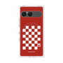 プレミアムスクエアケース with SnapMag［ Racing checkered flag Red - レーシングチェッカーフラッグ レッド ］