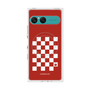 プレミアムスクエアケース with SnapMag［ Racing checkered flag Red - レーシングチェッカーフラッグ レッド ］