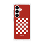 プレミアムスクエアケース with SnapMag［ Racing checkered flag Red - レーシングチェッカーフラッグ レッド ］