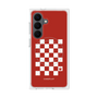 プレミアムスクエアケース with SnapMag［ Racing checkered flag Red - レーシングチェッカーフラッグ レッド ］