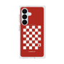 プレミアムスクエアケース with SnapMag［ Racing checkered flag Red - レーシングチェッカーフラッグ レッド ］