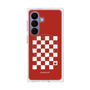 プレミアムスクエアケース with SnapMag［ Racing checkered flag Red - レーシングチェッカーフラッグ レッド ］