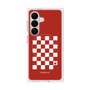 プレミアムスクエアケース with SnapMag［ Racing checkered flag Red - レーシングチェッカーフラッグ レッド ］