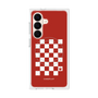プレミアムスクエアケース with SnapMag［ Racing checkered flag Red - レーシングチェッカーフラッグ レッド ］