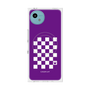 プレミアムスクエアケース with SnapMag［ Racing checkered flag Purple - レーシングチェッカーフラッグ パープル ］