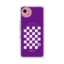 プレミアムスクエアケース with SnapMag［ Racing checkered flag Purple - レーシングチェッカーフラッグ パープル ］
