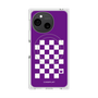 プレミアムスクエアケース with SnapMag［ Racing checkered flag Purple - レーシングチェッカーフラッグ パープル ］