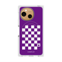プレミアムスクエアケース with SnapMag［ Racing checkered flag Purple - レーシングチェッカーフラッグ パープル ］