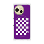 プレミアムスクエアケース with SnapMag［ Racing checkered flag Purple - レーシングチェッカーフラッグ パープル ］