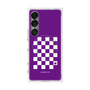 プレミアムスクエアケース with SnapMag［ Racing checkered flag Purple - レーシングチェッカーフラッグ パープル ］