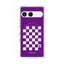 プレミアムスクエアケース with SnapMag［ Racing checkered flag Purple - レーシングチェッカーフラッグ パープル ］