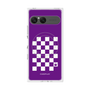 プレミアムスクエアケース with SnapMag［ Racing checkered flag Purple - レーシングチェッカーフラッグ パープル ］