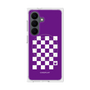 プレミアムスクエアケース with SnapMag［ Racing checkered flag Purple - レーシングチェッカーフラッグ パープル ］