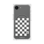 プレミアムスクエアケース with SnapMag［ Racing checkered flag White - レーシングチェッカーフラッグ ホワイト ］