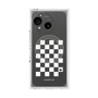プレミアムスクエアケース with SnapMag［ Racing checkered flag White - レーシングチェッカーフラッグ ホワイト ］