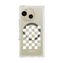 プレミアムスクエアケース with SnapMag［ Racing checkered flag White - レーシングチェッカーフラッグ ホワイト ］