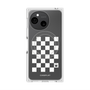 プレミアムスクエアケース with SnapMag［ Racing checkered flag White - レーシングチェッカーフラッグ ホワイト ］