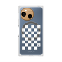 プレミアムスクエアケース with SnapMag［ Racing checkered flag White - レーシングチェッカーフラッグ ホワイト ］
