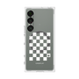 プレミアムスクエアケース with SnapMag［ Racing checkered flag White - レーシングチェッカーフラッグ ホワイト ］