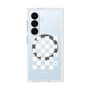 プレミアムスクエアケース with SnapMag［ Racing checkered flag White - レーシングチェッカーフラッグ ホワイト ］
