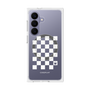 プレミアムスクエアケース with SnapMag［ Racing checkered flag White - レーシングチェッカーフラッグ ホワイト ］