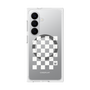 プレミアムスクエアケース with SnapMag［ Racing checkered flag White - レーシングチェッカーフラッグ ホワイト ］