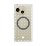 プレミアムスクエアケース with SnapMag［ CASEPLAY Crown dots White - ケースプレイ・クラウン・ドッツ ホワイト ］