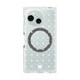 プレミアムスクエアケース with SnapMag［ CASEPLAY Crown dots White - ケースプレイ・クラウン・ドッツ ホワイト ］