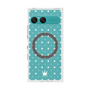 プレミアムスクエアケース with SnapMag［ CASEPLAY Crown dots White - ケースプレイ・クラウン・ドッツ ホワイト ］