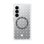 プレミアムスクエアケース with SnapMag［ CASEPLAY Crown dots White - ケースプレイ・クラウン・ドッツ ホワイト ］
