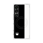 プレミアムスクエアケース with SnapMag［ CASEPLAY Bi-Colors Black & White - ケースプレイ・バイカラー ブラック＆ホワイト ］
