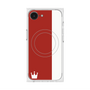 プレミアムスクエアケース with SnapMag［ CASEPLAY Bi-Colors Red & White - ケースプレイ・バイカラー レッド＆ホワイト ］