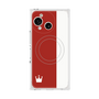 プレミアムスクエアケース with SnapMag［ CASEPLAY Bi-Colors Red & White - ケースプレイ・バイカラー レッド＆ホワイト ］