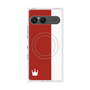プレミアムスクエアケース with SnapMag［ CASEPLAY Bi-Colors Red & White - ケースプレイ・バイカラー レッド＆ホワイト ］
