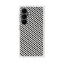 プレミアムスクエアケース with SnapMag［ Small Stripe - Gray × Black ］