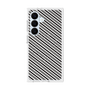 プレミアムスクエアケース with SnapMag［ Small Stripe - Gray × Black ］