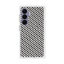 プレミアムスクエアケース with SnapMag［ Small Stripe - Gray × Black ］