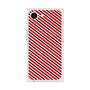 プレミアムスクエアケース with SnapMag［ Small Stripe - Red × Black ］