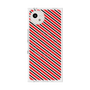 プレミアムスクエアケース with SnapMag［ Small Stripe - Red × Black ］