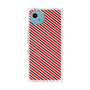 プレミアムスクエアケース with SnapMag［ Small Stripe - Red × Black ］