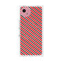 プレミアムスクエアケース with SnapMag［ Small Stripe - Red × Black ］