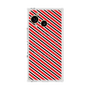 プレミアムスクエアケース with SnapMag［ Small Stripe - Red × Black ］