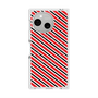 プレミアムスクエアケース with SnapMag［ Small Stripe - Red × Black ］