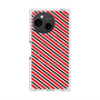 プレミアムスクエアケース with SnapMag［ Small Stripe - Red × Black ］