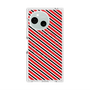プレミアムスクエアケース with SnapMag［ Small Stripe - Red × Black ］