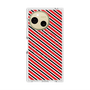 プレミアムスクエアケース with SnapMag［ Small Stripe - Red × Black ］