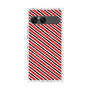 プレミアムスクエアケース with SnapMag［ Small Stripe - Red × Black ］