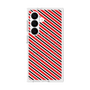 プレミアムスクエアケース with SnapMag［ Small Stripe - Red × Black ］