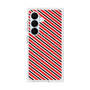 プレミアムスクエアケース with SnapMag［ Small Stripe - Red × Black ］