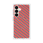 プレミアムスクエアケース with SnapMag［ Small Stripe - Red × Black ］